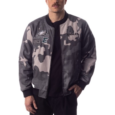 Бомбер Philadelphia Eagles The Wild Collective Unisex Camo - Gray