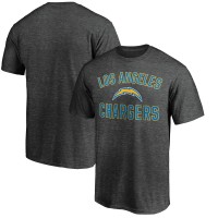 Los Angeles Chargers Fanatics Heather Charcoal Victory Arch T-Shirt