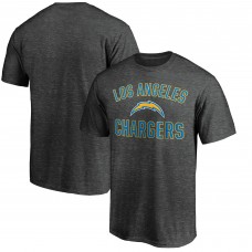 Los Angeles Chargers Fanatics Heather Charcoal Victory Arch T-Shirt
