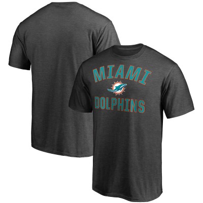 Футболка Miami Dolphins Fanatics Heather Charcoal Victory Arch