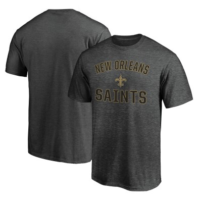 Футболка New Orleans Saints Fanatics Heather Charcoal Victory Arch