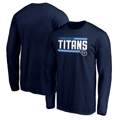 Футболка с длинным рукавом Tennessee Titans On Side Stripe - Navy