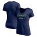  Женская футболка Seattle Seahawks College Navy Live For It V-Neck