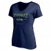  Женская футболка Seattle Seahawks College Navy Live For It V-Neck