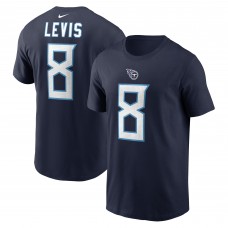 Футболка с номером Will Levis Tennessee Titans Nike 2023 NFL Draft - Navy