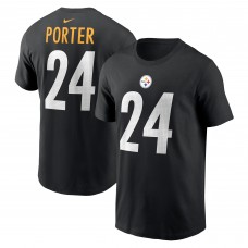 Pittsburgh Steelers Joey Porter Jr. Nike Black Player Name & Number T-Shirt Pittsburgh Steelers Joey Porter Jr. Nike Black Player Name & Number T-Shirt