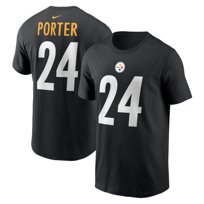 Pittsburgh Steelers Joey Porter Jr. Nike Black Player Name & Number T-Shirt