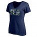 Женская Seattle Seahawks College Navy Hometown Collection V-Neck T-Shirt