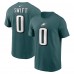 Футболка с номером DAndre Swift Philadelphia Eagles Nike - Midnight Green