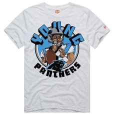 Футболка Bryce Young Carolina Panthers Homage 2023 NFL Draft First Round Pick Caricature Tri-Blend - Ash