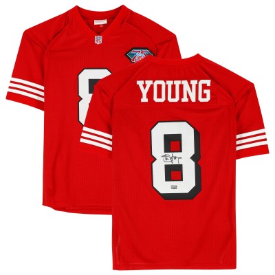Steve Young San Francisco 49ers Autographed Fanatics Authentic Red Mitchell & Ness Authentic Jersey