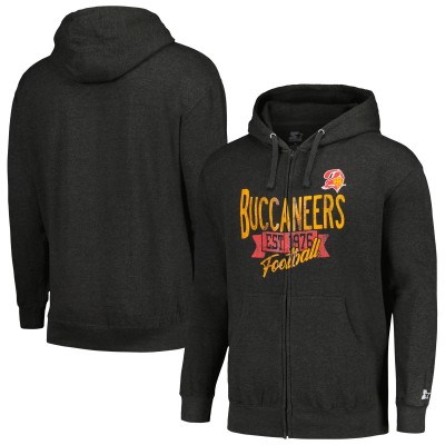 Толстовка на молнии Tampa Bay Buccaneers Starter Gridiron Classics Post Season - Charcoal