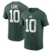 Футболка Jordan Love Green Bay Packers Nike Player Name & Number - Green