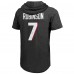 Футболка с капюшоном Bijan Robinson Atlanta Falcons Majestic Threads Player Name & Number Tri-Blend Slim Fit - Black
