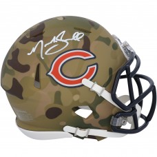 Noah Sewell Chicago Bears Autographed Fanatics Authentic Riddell Camo Speed Mini Helmet