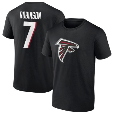 Футболка Bijan Robinson Atlanta Falcons Icon Name & Number - Black