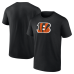 Футболка Cincinnati Bengals Logo Athletic Black Primary Logo Футболка Cincinnati Bengals Logo Athletic Black Primary Logo