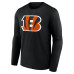 Футболка с длинным рукавом Cincinnati Bengals Logo Athletic Black Primary Logo