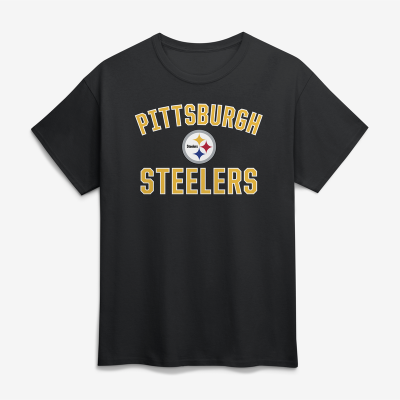 Футболка Pittsburgh Steelers Logo Athletic Black Cotton Victory Arch