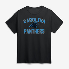 Футболка Carolina Panthers Logo Athletic Black Cotton Victory Arch