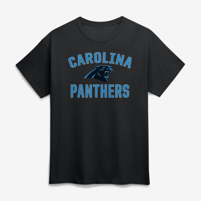 Футболка Carolina Panthers Logo Athletic Black Cotton Victory Arch
