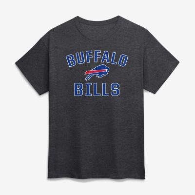 Футболка Buffalo Bills Logo Athletic Charcoal Cotton Victory Arch
