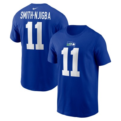 Seattle Seahawks Jaxon Smith-Njigba Nike Royal Player Name & Number T-Shirt
