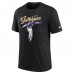 Minnesota Vikings Justin Jefferson Nike Heather Black Player Graphic T-Shirt