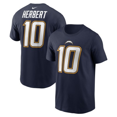 Los Angeles Chargers Justin Herbert Nike Navy Alternate Super Chargers Name & Number T-Shirt