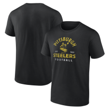 Футболка Pittsburgh Steelers Logo Athletic Black Vintage Arch