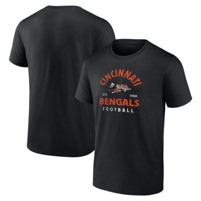 Футболка Cincinnati Bengals Logo Athletic Black Vintage Arch