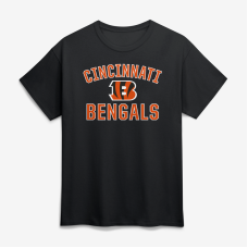 Футболка Cincinnati Bengals Logo Athletic Black Cotton Victory Arch Футболка Cincinnati Bengals Logo Athletic Black Cotton Victory Arch