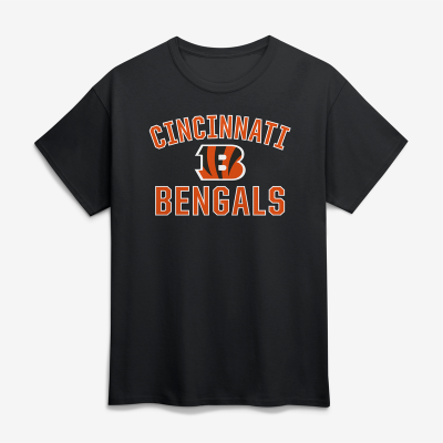 Футболка Cincinnati Bengals Logo Athletic Black Cotton Victory Arch
