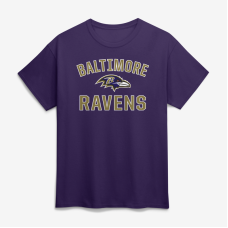 Футболка Baltimore Ravens Logo Athletic Purple Cotton Victory Arch