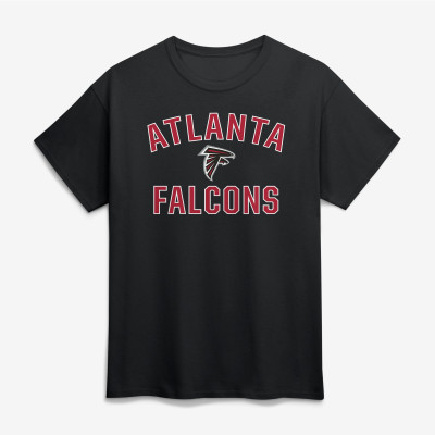 Футболка Atlanta Falcons Logo Athletic Black Cotton Victory Arch