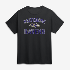 Футболка Baltimore Ravens Logo Athletic Black Cotton Victory Arch