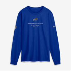 Футболка с длинным рукавом Buffalo Bills Nike Royal Sideline Bold Arch Star Dri-FIT