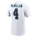 Футболка Carolina Panthers Tetairoa McMillan Nike White Name & Number