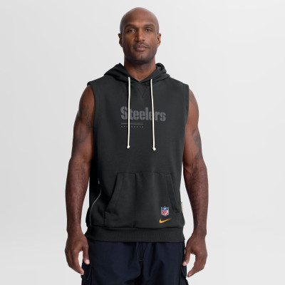 Толстовка Pittsburgh Steelers Nike Black Sideline Standard Issue Dri-FIT Sleeveless