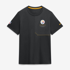 Pittsburgh Steelers Nike Black Sideline UV Dri-FIT Coaches Shirt Pittsburgh Steelers Nike Black Sideline UV Dri-FIT Coaches Shirt