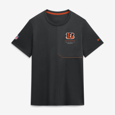 Cincinnati Bengals Nike Black Sideline UV Dri-FIT Coaches Shirt Cincinnati Bengals Nike Black Sideline UV Dri-FIT Coaches Shirt