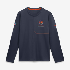 Chicago Bears Nike Navy Sideline Coaches UV Dri-FIT Long Sleeve Shirt Chicago Bears Nike Navy Sideline Coaches UV Dri-FIT Long Sleeve Shirt