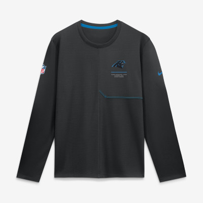 Carolina Panthers Nike Black Sideline Coaches UV Dri-FIT Long Sleeve Shirt