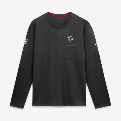Atlanta Falcons Nike Black Sideline Coaches UV Dri-FIT Long Sleeve Shirt