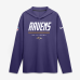 Baltimore Ravens Nike Purple Sideline Game On Lightweight Long Sleeve Hooded Dri-FIT Top Baltimore Ravens Nike Purple Sideline Game On Lightweight Long Sleeve Hooded Dri-FIT Top
