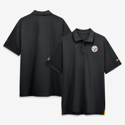Поло Pittsburgh Steelers Nike Black Sideline Powerful Blocking Dri-FIT Tour