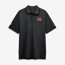 Поло Cincinnati Bengals Nike Black Sideline Powerful Blocking Dri-FIT Tour Поло Cincinnati Bengals Nike Black Sideline Powerful Blocking Dri-FIT Tour