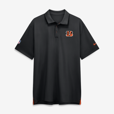Поло Cincinnati Bengals Nike Black Sideline Powerful Blocking Dri-FIT Tour