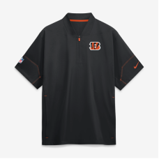 Куртка Cincinnati Bengals Nike Black Sideline Short Sleeve Quarter-Zip Coaches