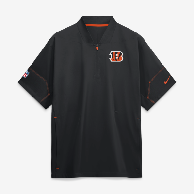 Куртка Cincinnati Bengals Nike Black Sideline Short Sleeve Quarter-Zip Coaches